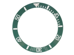 Anillo Insertable De Bisel De Reloj De Cerámica De 40 Mm, Transparente, Con Escala Luminosa, Repuesto, Blanco Y Verde.