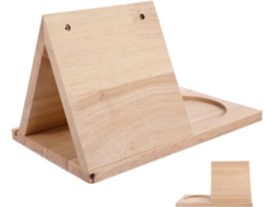 Estantería Triangular De Madera Con Portavasos Para Libros Y Material De Oficina.