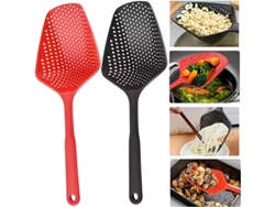 Dos Cucharas De Cocina Resistentes Con Función De Colador, Aptas Para Cocinar, Hornear, Asar Y Escaldar Verduras.
