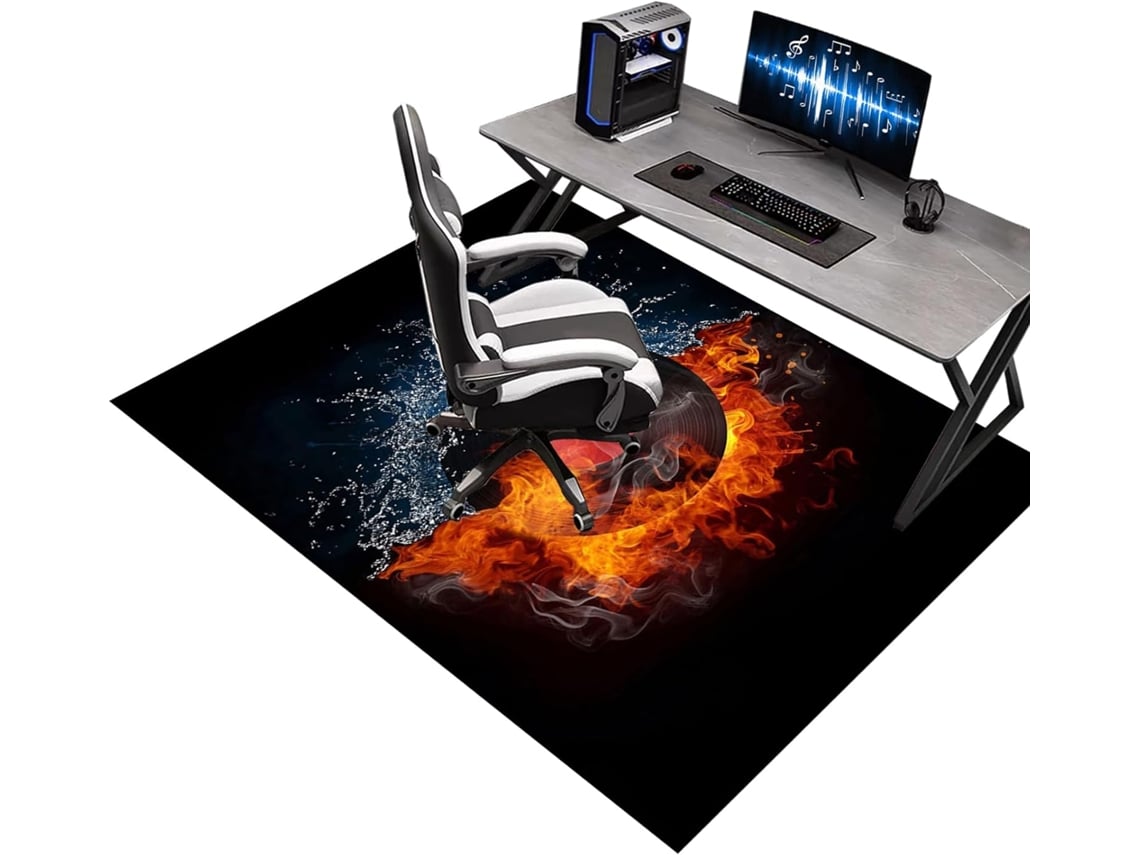 Alfombrilla protectora antideslizante para silla de oficina, 60 x 80 cm, de madera, para juegos, oficina.