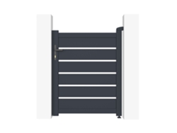 Puerta peatonal gris VOGEL 1m H.120cm