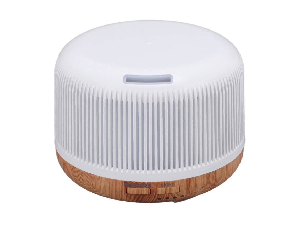 Difusor Humidificador De Aromaterapia Con Textura De Madera, 300 Ml, 7 Luces Led Y Apagado Automático, Enchufe Británico De 100-240 V.