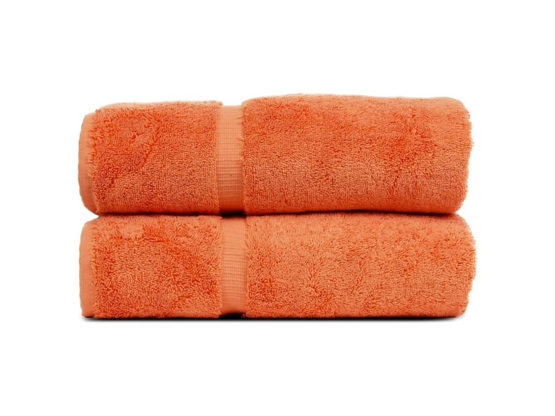 FNINIJEDE Conjunto De Toalhas De Banho De Algodão Turco 1 7 Gsm - Toalhas Ecológicas E De Secagem Rápida Com Borda - 27 X 54 Polegadas (coral)