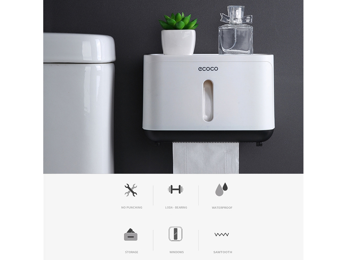 Dispensador de papel pintado sin núcleo para baño y hogar