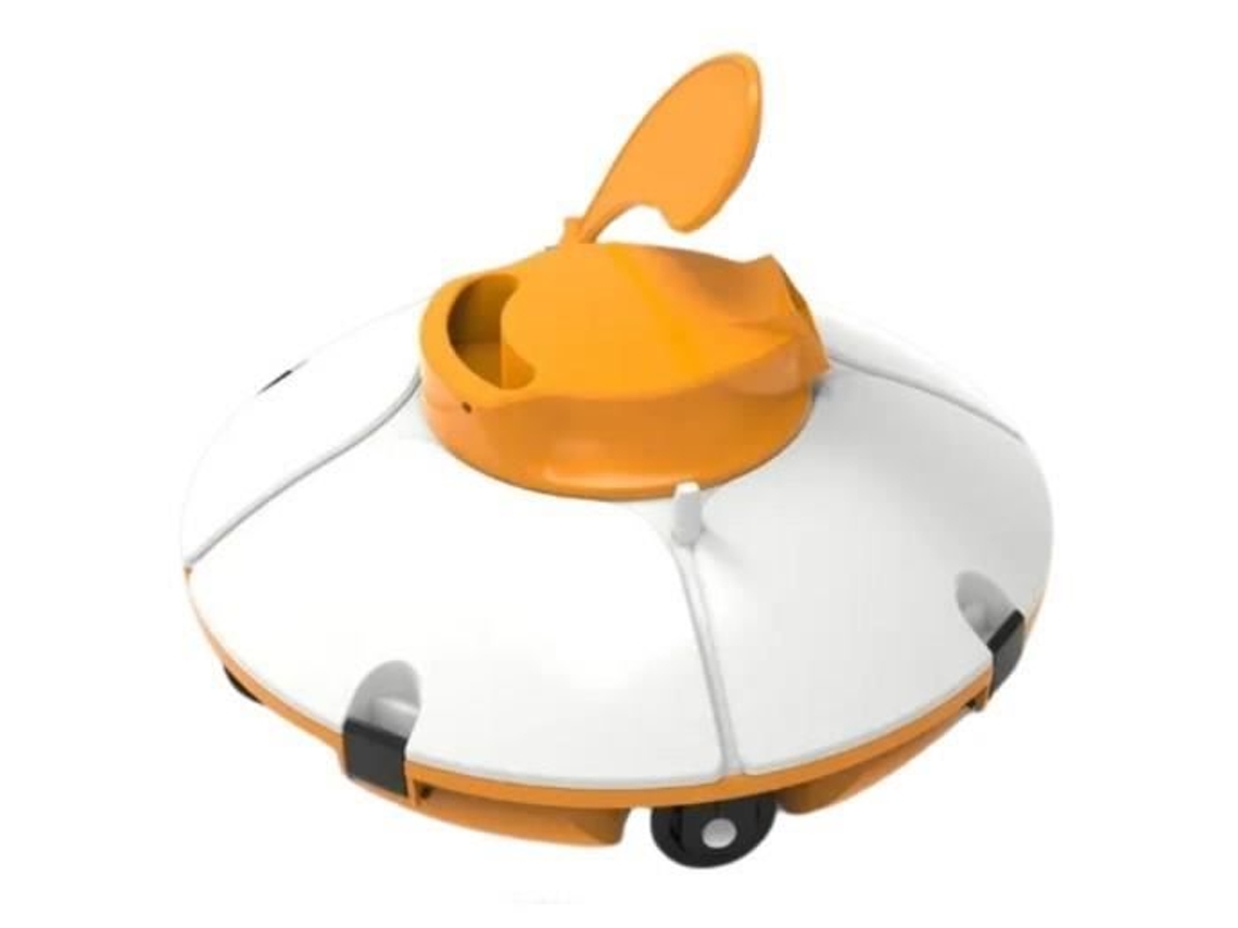 Robot de piscina eléctrico inalámbrico Bestway Frisbee (32 x 25 x 25 cm), color naranja