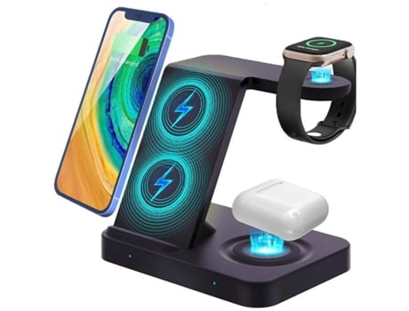 Estación de Carga Sem Dock Carregamento Rápido Certificação para iPhone 12 Pro/12 YIZHOOD Negro