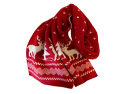 Bufanda navideña unisex con estampado de renos RNEMITERY