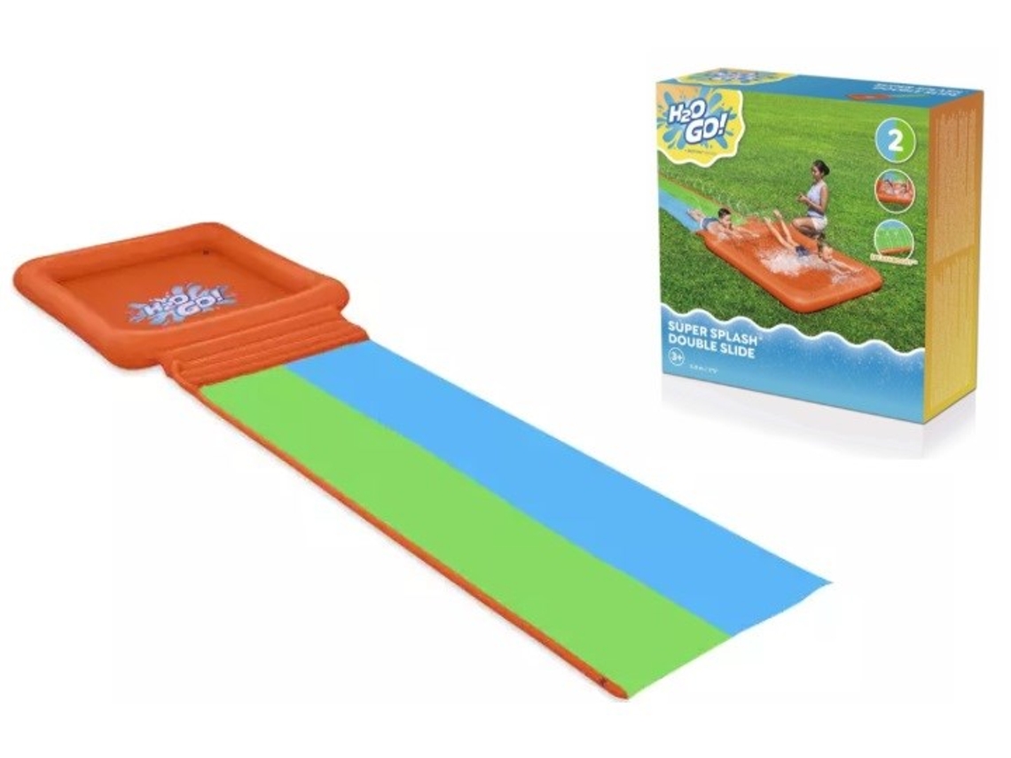 ¡Agua! Tobogán acuático doble Super Splash de 5,31 m de Bestway