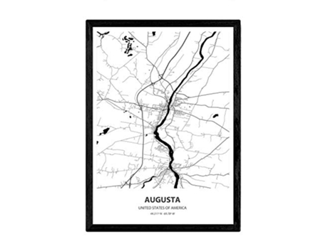 Poster NACNIC Mapa de Augusta USA (A3)