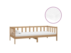 Sofá cama VIDAXL Marrón Madera de pino (90x200 cm)