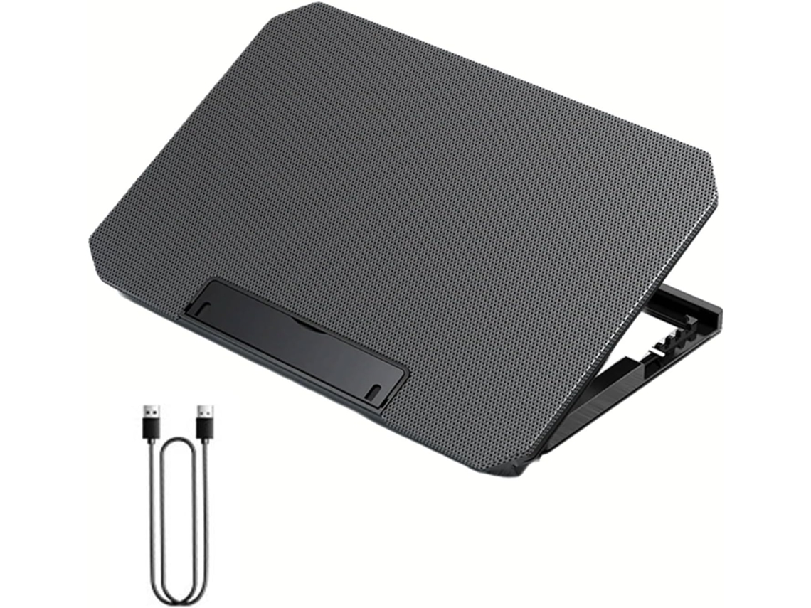 Alfombrilla De Refrigeración Con 2 Ventiladores Silenciosos, Altura Ajustable Y Puerto Usb. Radiador Ligero.