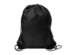 Mochila con cordón ajustable, impermeable, unisex, para gimnasio, natación, hombro, escuela, mochila deportiva grande con cordón ajustable, negra.