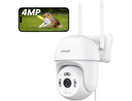 Cámara Rotativa Wifi 2.5K Exterior 360º Visión Nocturna para App IEGEEK