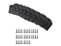 8pcs Protetor De Cantos De Alto-falante Em Plástico Com Parafusos Ângulo Retângulo Grosso Preto