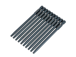 Juego De 10 Puntas De Destornillador Magnéticas En Forma De Estrella T25 Hexagonales De 1/4" Y 100 Mm De Acero S2
