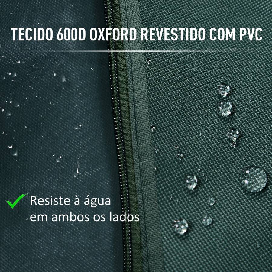 Outsunny Funda Para columpios de exterior con cremallera cubierta muebles ideal 205x124x164 cm verde oscuro 205x124x164cm 84b446