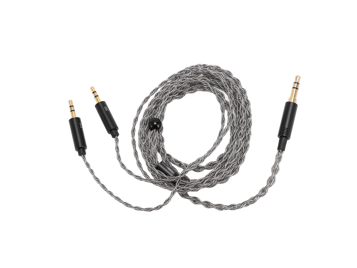 Cable De Actualización Para Auriculares De 3,5 Mm A Doble Conector De 2,5 Mm Con Núcleo De Cobre Plateado Para He400s, He400i, He560 Y He350.