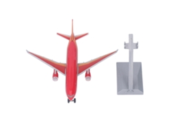 Ats-juguete Avión Airliner De Aleación Con Retroceso Sonido Luz Modelo Simulado Decoración Hogar Rojo