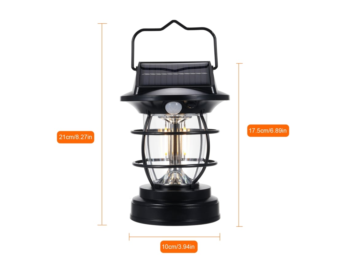 Bj-luz Solar Sensored Waterproof para Hogar, Patios, Balcones, Jardines, Camping. Recargable con USB.