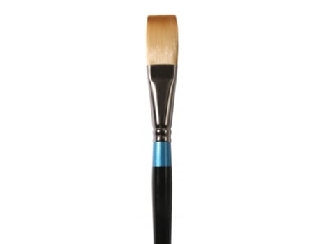 Pincel Sintetico Plano Largo Acuarela Mango Corto S.21 (3/4'' 31.8 Mm)