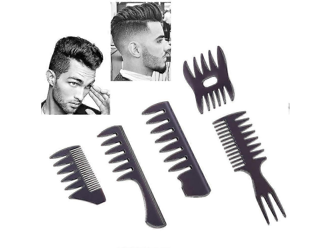 Juego de 5 peines para peinar el cabello, cepillos profesionales de peluquería retro, cuidado del cabello, tienda Jinyubo