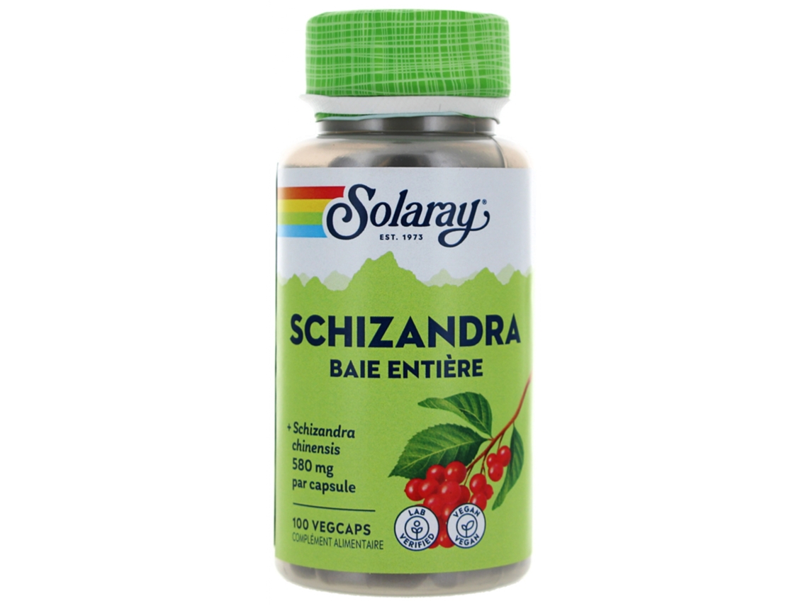 Schizandra 100 Cápsulas Vegetales SOLARAY