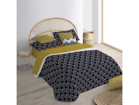 Funda Nórdica con Botones BELUM (220 x 220 cm - Algodón Orgánico - Azul)