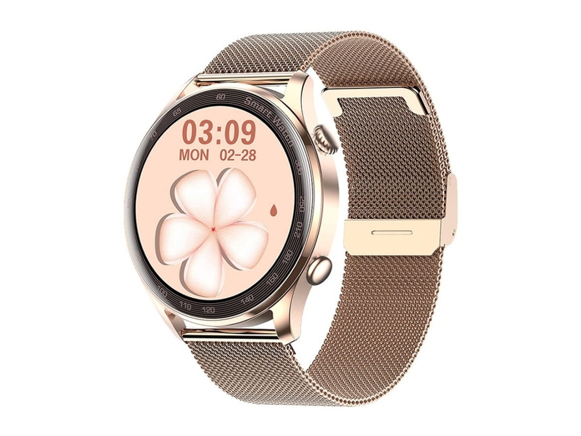 Reloj inteligente con monitorización de frecuencia cardíaca, presión arterial, podómetro, llamadas Bluetooth y notificaciones de mensajes R Bestvite