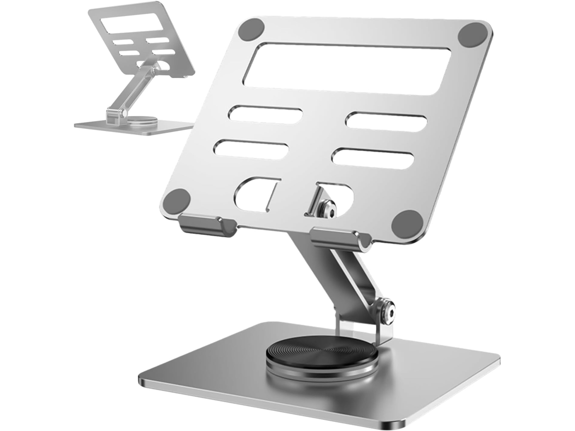Soporte Giratorio De Aluminio De 360 Grados Para Tablet Y Monitor