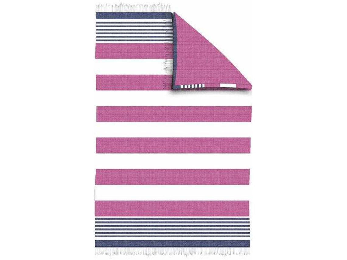Pareo Toalla Secaneta Latika Fucsia 100 x 150 cm Con flecos A rayas
