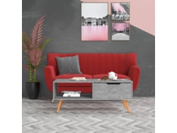 Mesa de Centro Apoyo 100X49,5X43 cm Aglomerado Gris Cemento