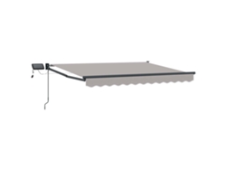 Toldo retráctil manual Vidaxl con LED de 3,5 x 2 m