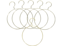 Juego Sencillo 6 Organizadores Redondos Dorados Estilo Nórdico Elegantes Resistentes Guardar Cinturones