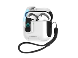 Estuche para auriculares con tapa retráctil automática y cierre de seguridad. GIECY