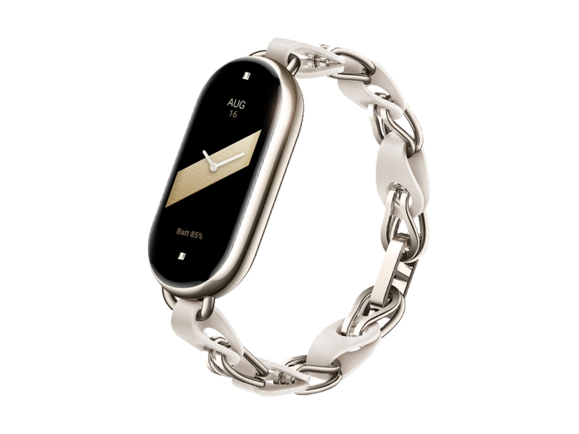 Original para Xiaomi Mi Band 8 Correa de acero inoxidable de moda (blanco)