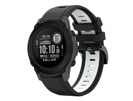Correa Smartwatch Para Garmin Descent G1 22Mm Negro-Blanco VENISYMLIS