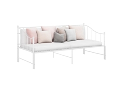 Sofá Cama Estructura Sofá Convertible Lovely Home Metal Plástico Blanco (90x200)