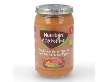 Alimentación Infantil NUTRIBEN Nutriben eco potitos verduras de la huerta con ternera ecologica 235 gr