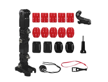 Juego de soporte de cámara para casco de motocicleta GoPro, soporte ajustable para barbilla, soporte multiángulo 1 #
