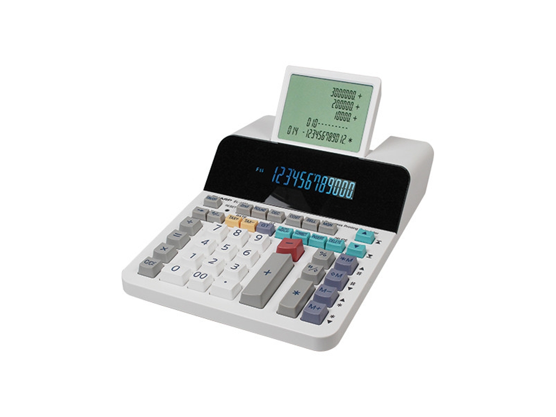 SHARP El-1901 Calculadora Escritorio Pantalla de Calculadora Blanco