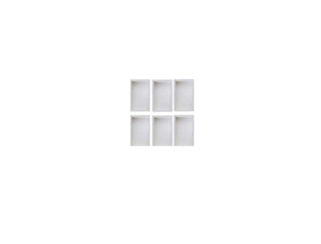 Vacío completo / mitad blanco mitad de bandejas de pintura de acuarela de plástico cuadrícula paletas de artistas de mitad de bandeja - 6 piezasSar...