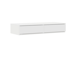 Mesa De Noche Blanca Moderna Vidaxl Blanco Madera (80x36.5x16.5cm)