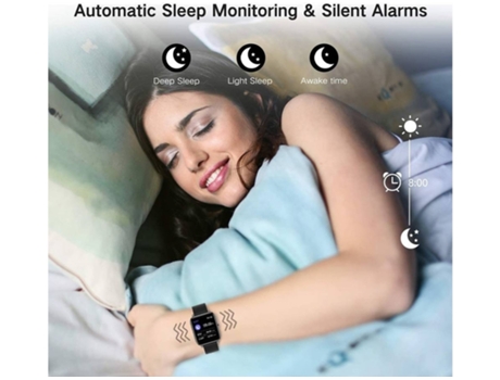 Reloj inteligente unisex con alarma StopWatch impermeable IP67 para Android iPhone-Azul VEANXIN