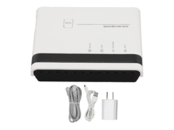 Servidor De Impresión Usb 2.0 Con Interfaz Lan Inalámbrica De 2,4 Ghz De 10/100 Mbps Para El Hogar Y La Oficina, Enchufe Estadounidense De 100-240 V.
