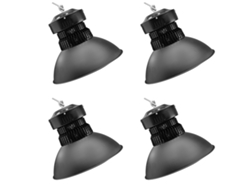 Pack de 4 Campanas LED IndustrialTower 100W 10.000 Lúmenes, Blanco Frío 6000K SMD3030 para Uso en Interior IP20
