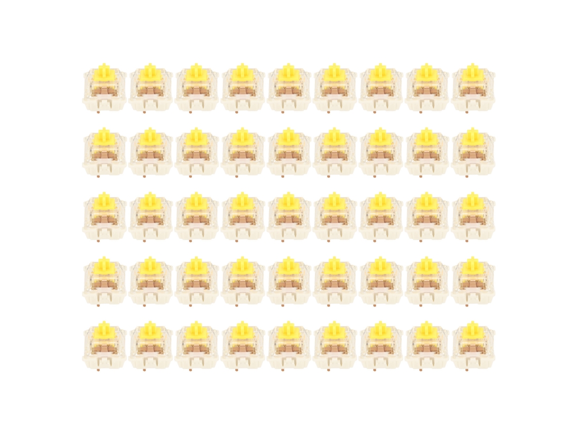 45 Interruptores Mecánicos Lineales Silenciosos E Impermeables Con Retroiluminación Para Teclado Diy G Yellow Pro