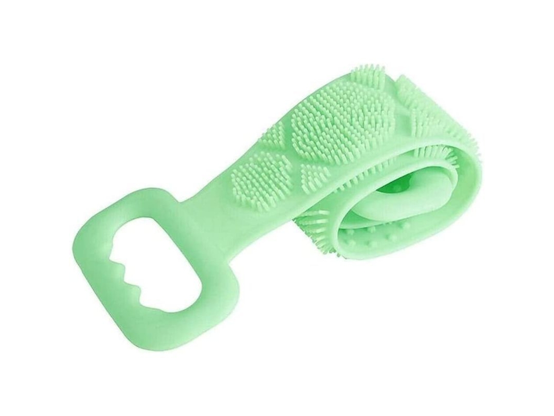Cepillo De Baño De Silicona, Toalla Y Cepillo Para La Espalda, Flexible Con Diseño Doble Para La Limpieza Corporal.