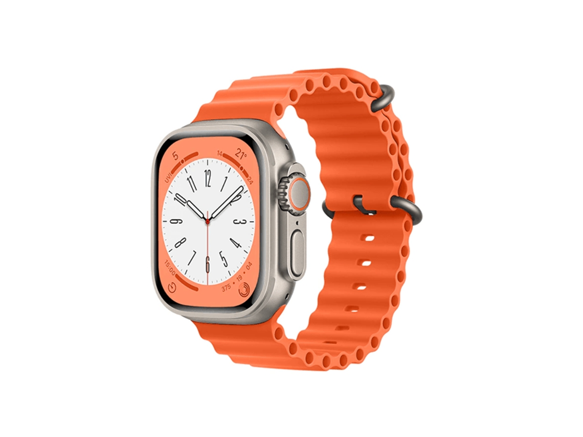 Correa De Silicona Ocean Waves Para Apple Watch Ultra 2 - Naranja