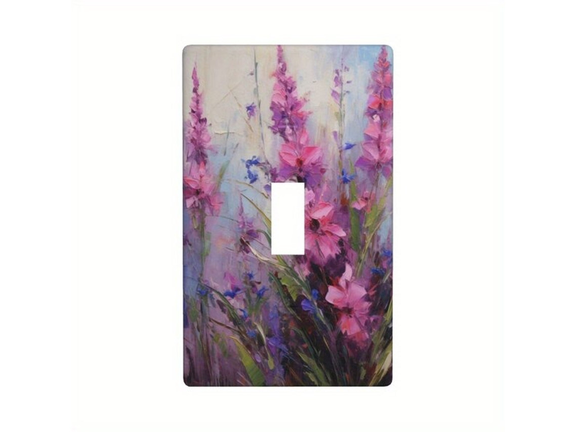 Placa decorativa de pared con interruptor de arte de rosas vayotoy