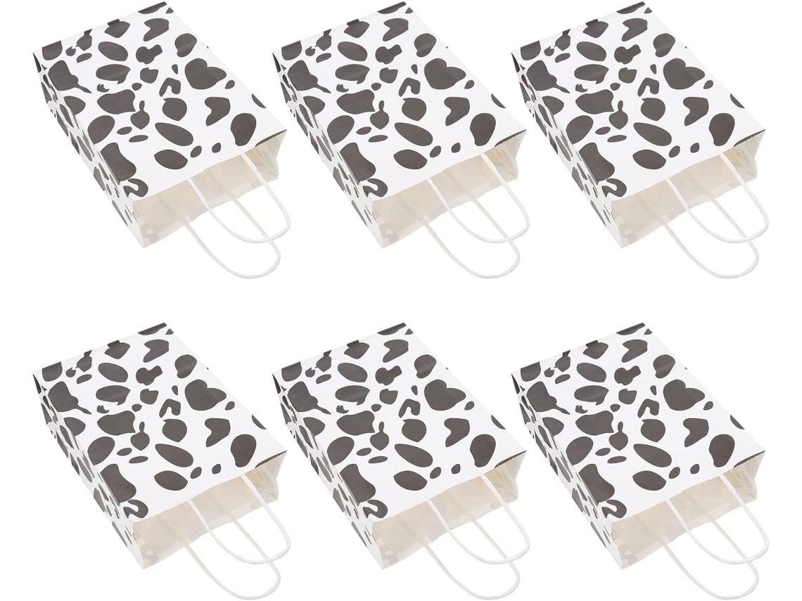 (12 Forma Animales Granja Cumpleaños. Papel Fiestas Bolsas De Para Dulces Con Diseño Vaca Unidades)